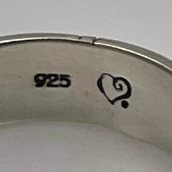 BRIGHTON~Sterling Silver 925 Retired "Marrakesh" Etched Flowers Stack Ring.  Sz8 - Picture 4 of 7